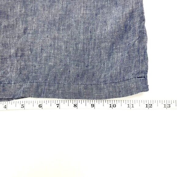 St. Tropez West Wide Leg Belted 100% Linen Jumpsuit. Blue Chambray. Size 12 - Picture 13 of 16